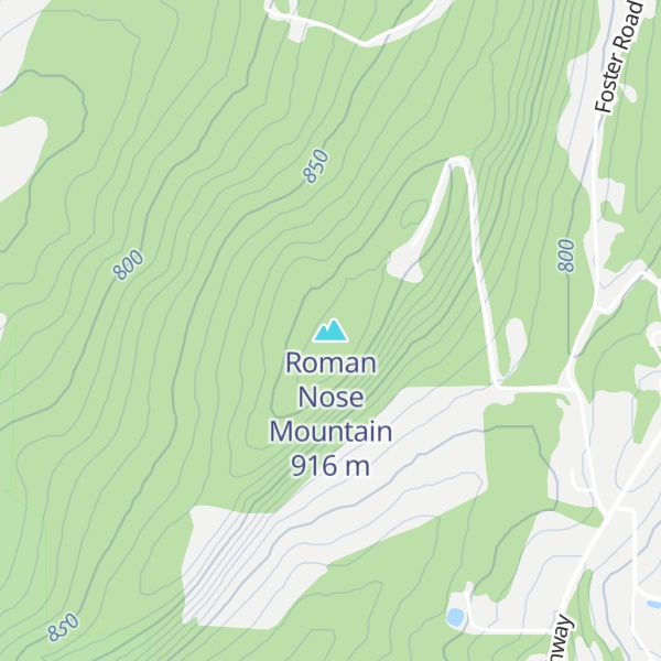 Map of Roman Nose Mountain