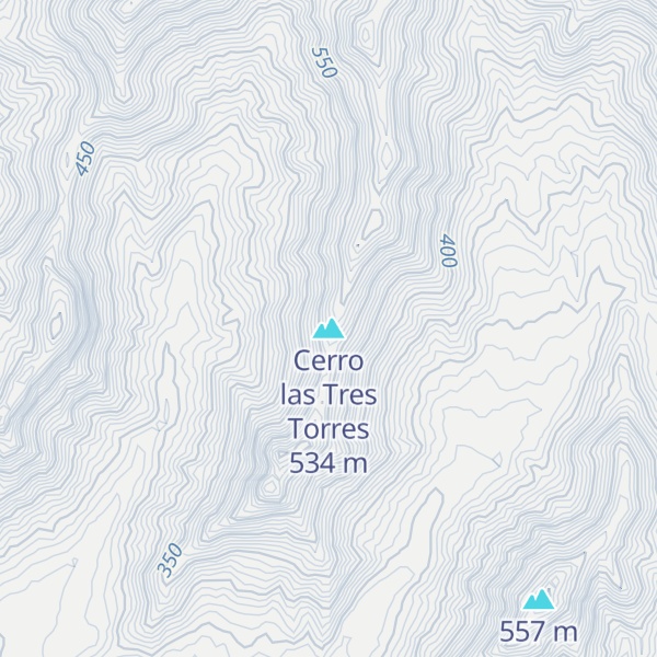 Map of Cerro las Tres Torres