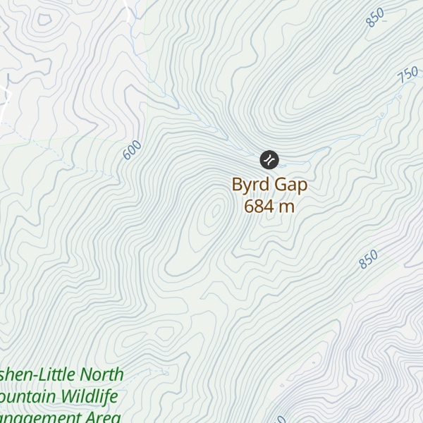 Map of Byrd Knob