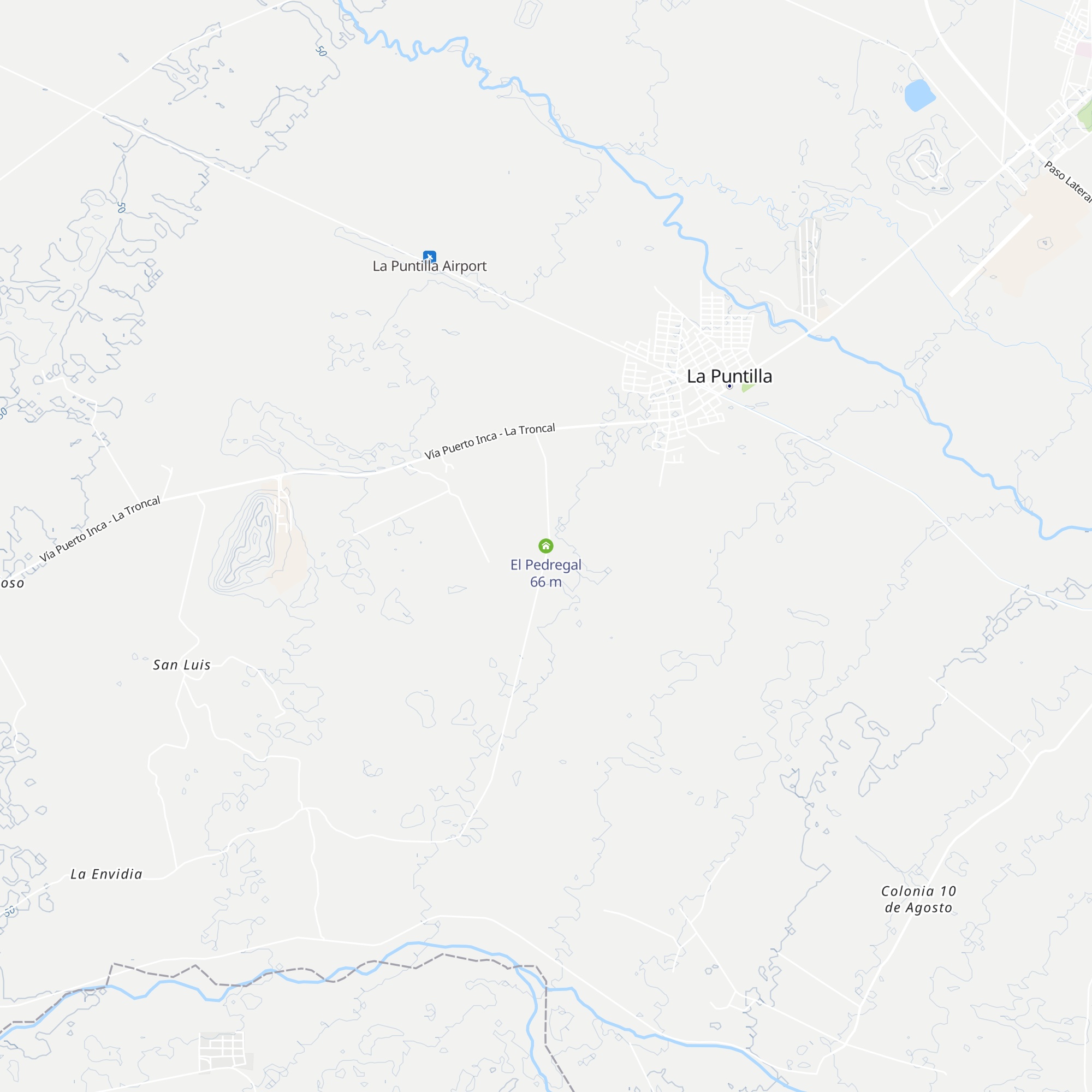 El Pedregal map