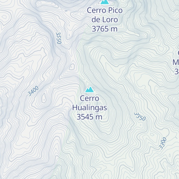 Map of Cerro Hualingas