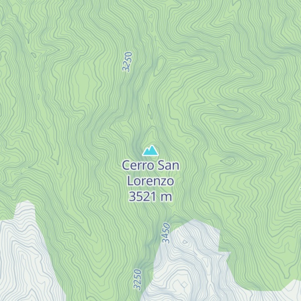 Map of Cerro San Lorenzo