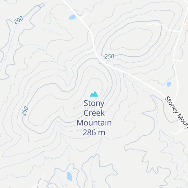 Map of Stony Creek Mountain