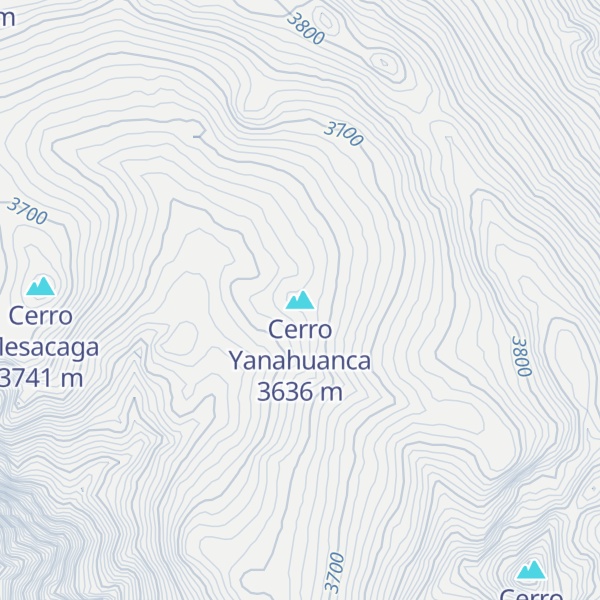 Map of Cerro Yanahuanca