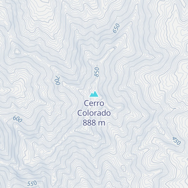 Map of Cerro Colorado