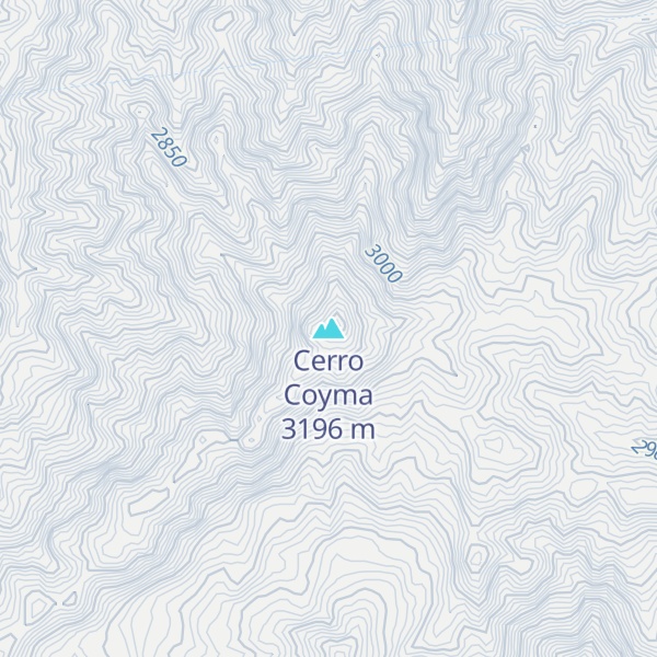 Map of Cerro Coyma