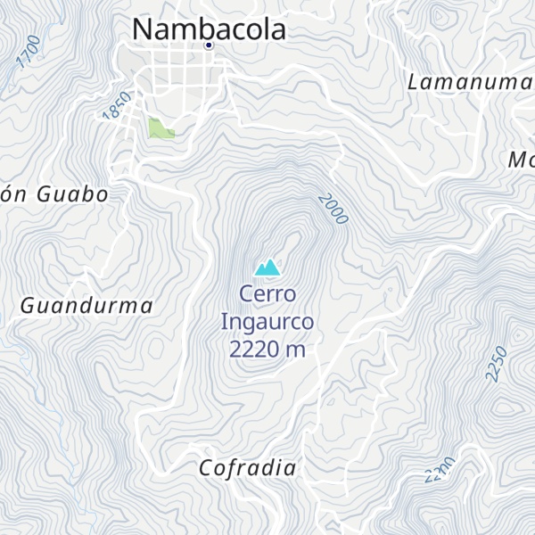 Map of Cerro Ingaurco