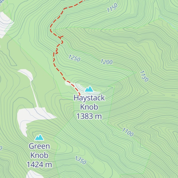 Map of Haystack Knob