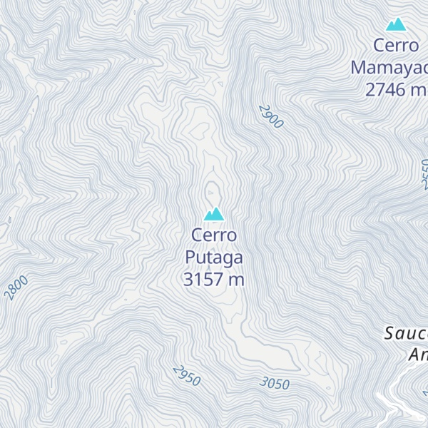 Map of Cerro Putaga