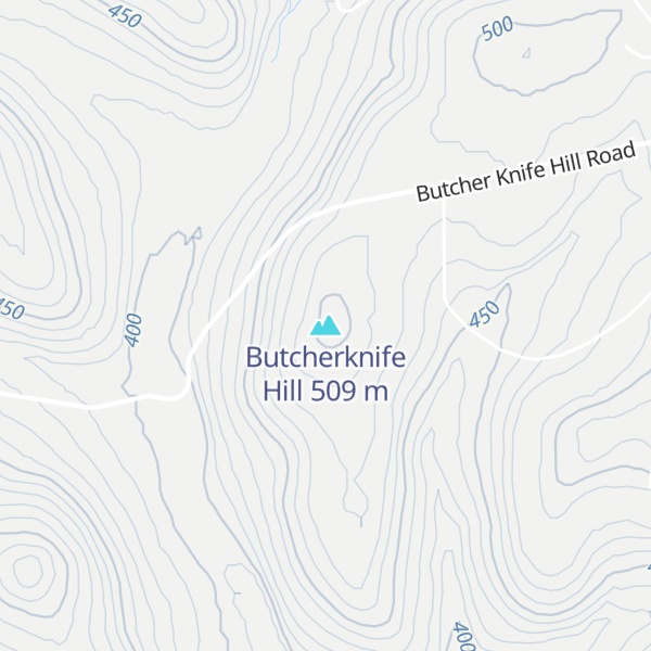 Map of Butcherknife Hill