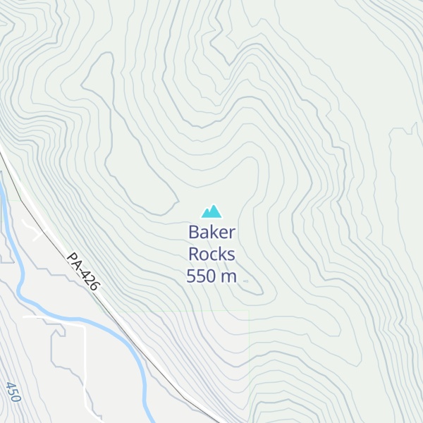 Map of Baker Rocks