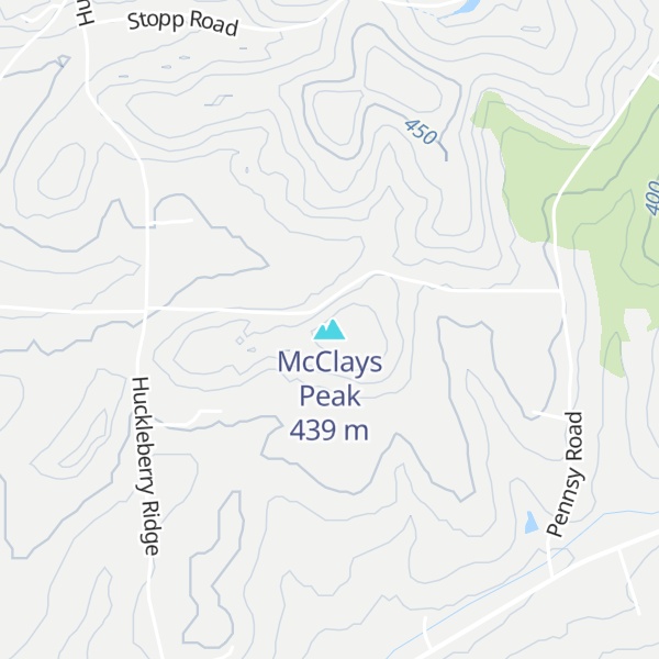 Map of McClays Peak