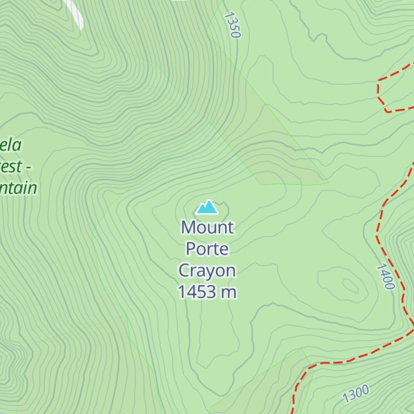 Map of Mount Porte Crayon