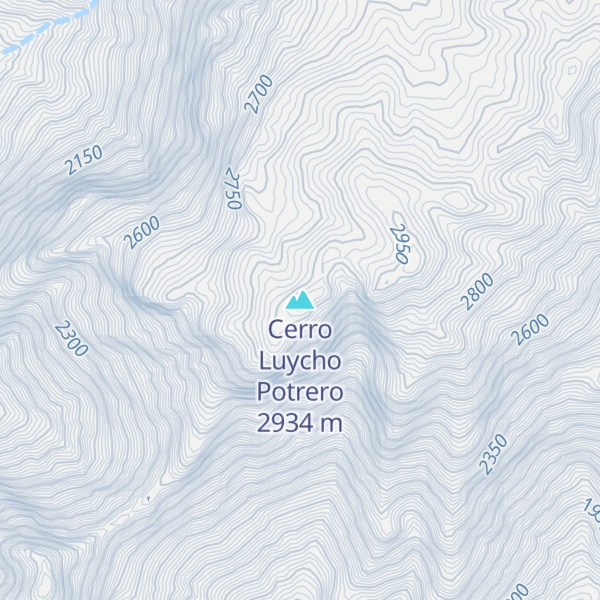 Map of Cerro Luycho Potrero