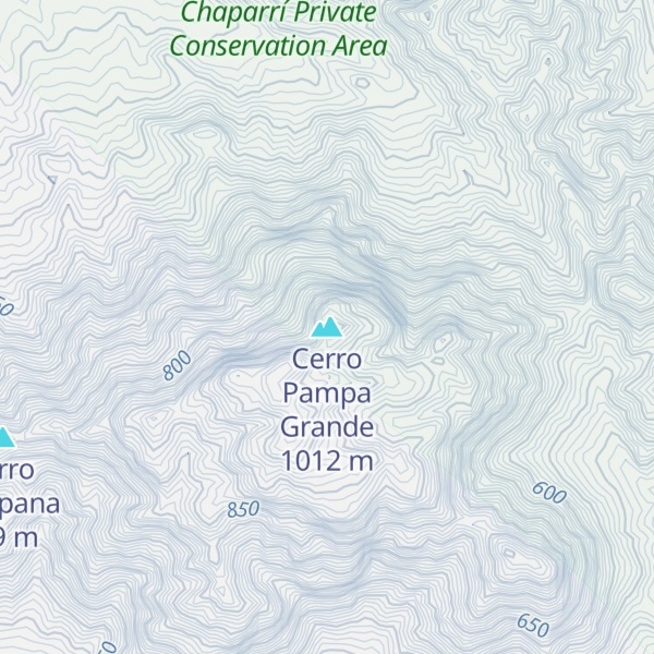 Map of Cerro Pampa Grande