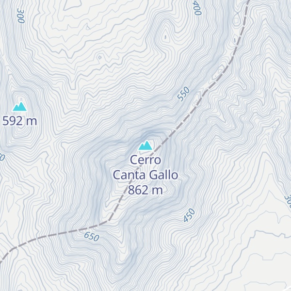 Map of Cerro Canta Gallo