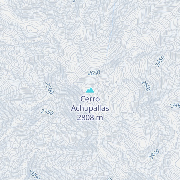 Map of Cerro Achupallas