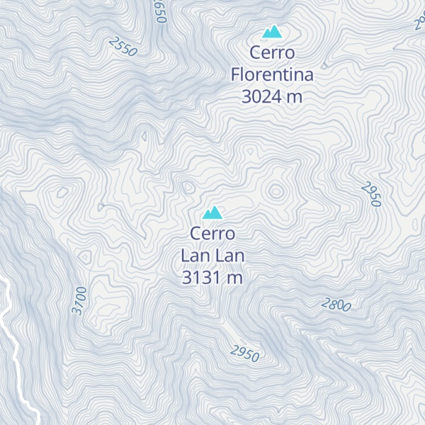Map of Cerro Lan Lan