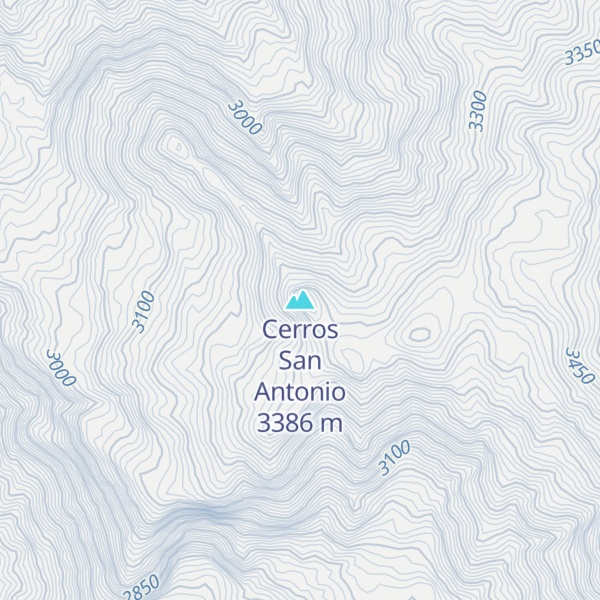 Map of Cerros San Antonio