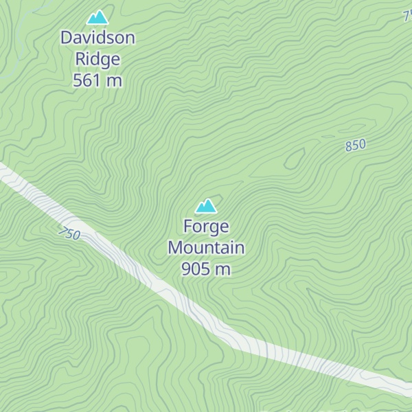 Map of Forge Mountain