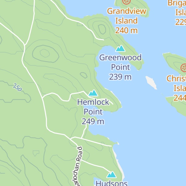 Map of Hemlock Point