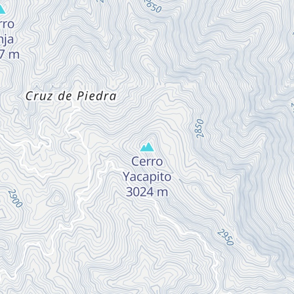 Map of Cerro Yacapito