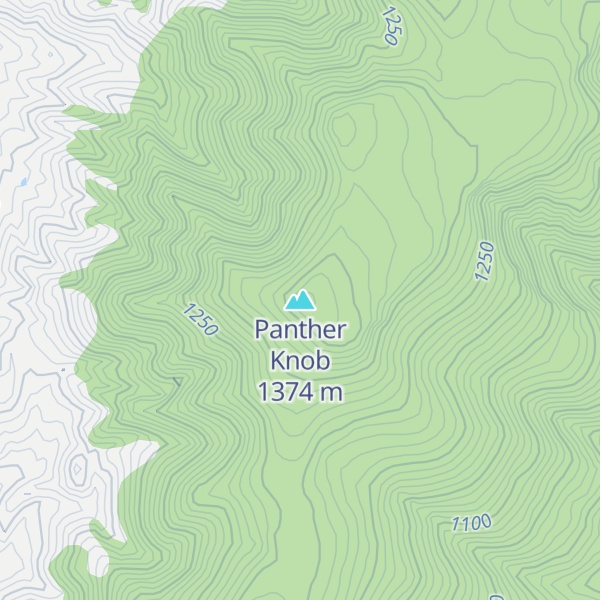 Map of Panther Knob