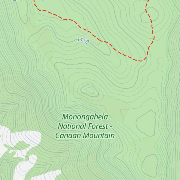Map of Canaan Mountain