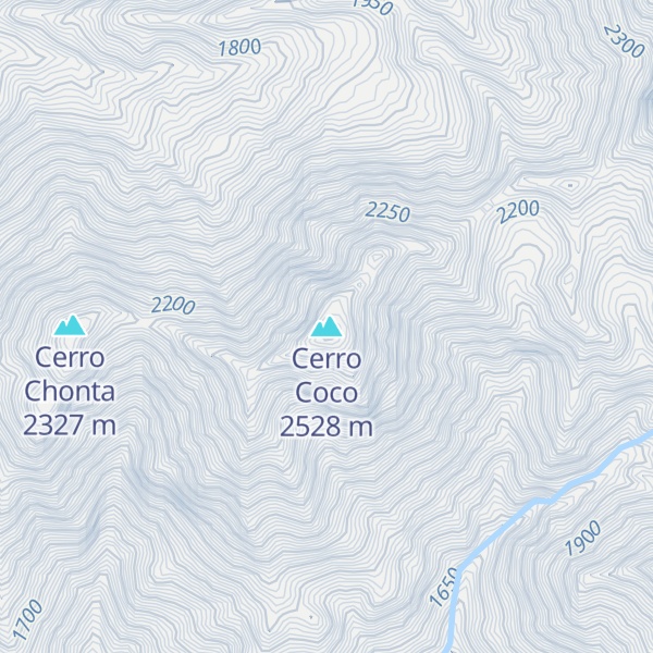 Map of Cerro Coco