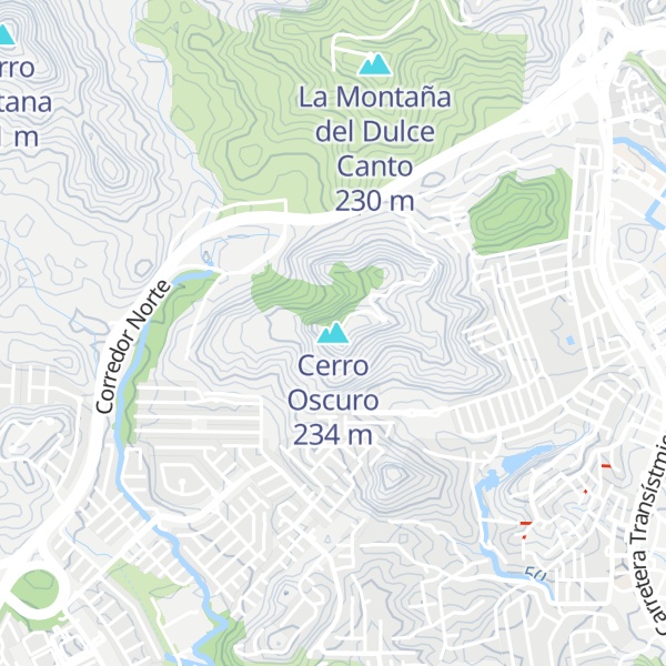 Map of Cerro Oscuro