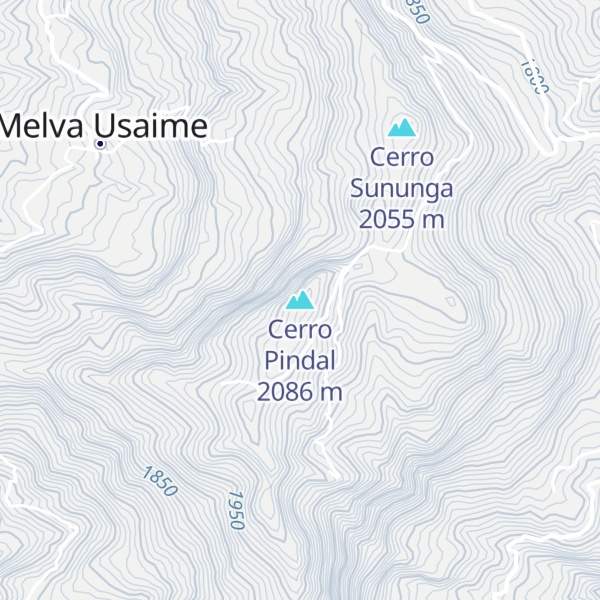 Map of Cerro Pindal