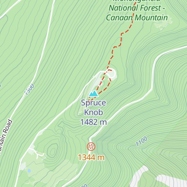 Map of Spruce Knob