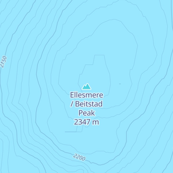 Map of Ellesmere / Beitstad Peak