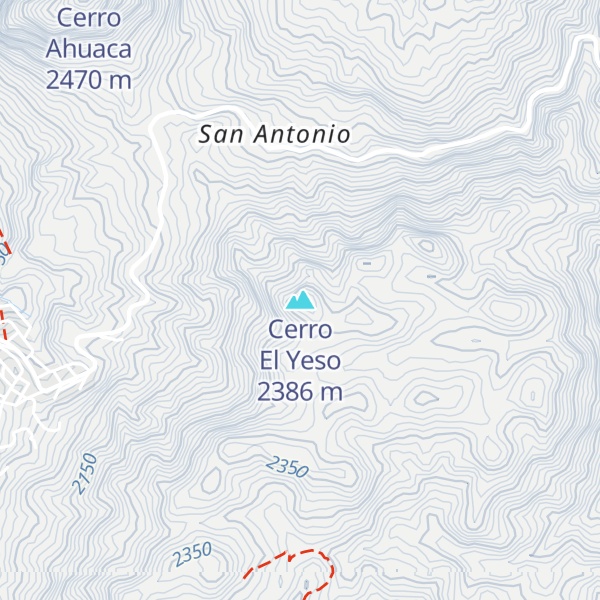 Map of Cerro El Yeso