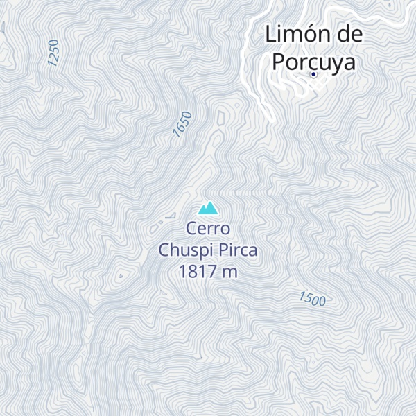 Map of Cerro Chuspi Pirca