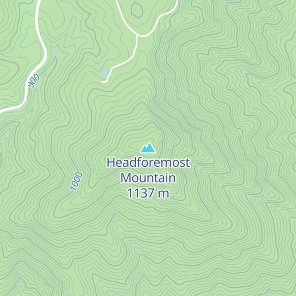 Map of Headforemost Mountain