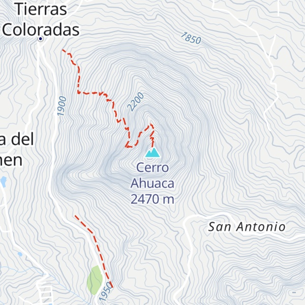 Map of Cerro Ahuaca