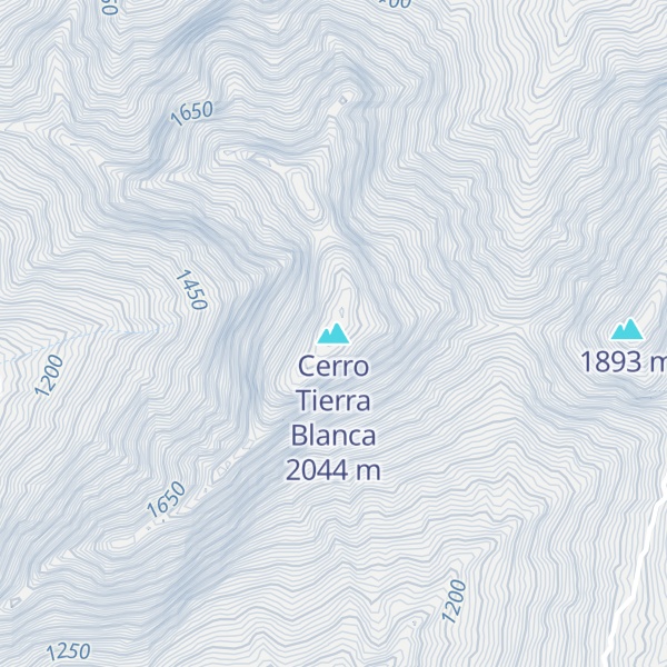 Map of Cerro Tierra Blanca