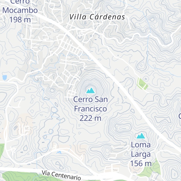 Map of Cerro San Francisco