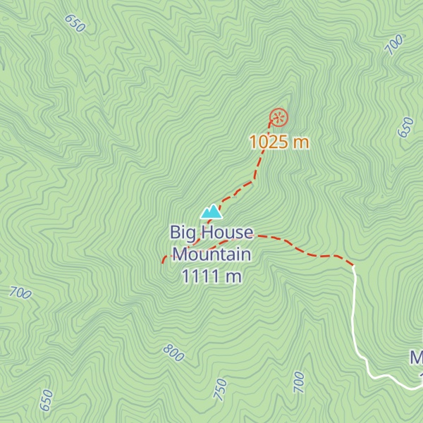 Map of Big House Mountain