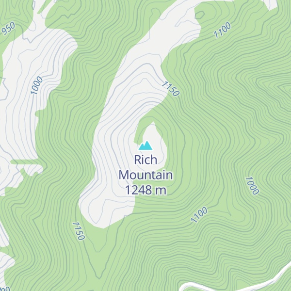 Map of Rich Mountain