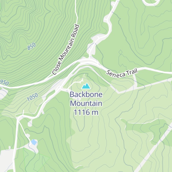 Map of Backbone Mountain