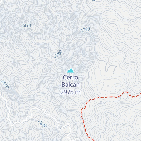 Map of Cerro Balcan