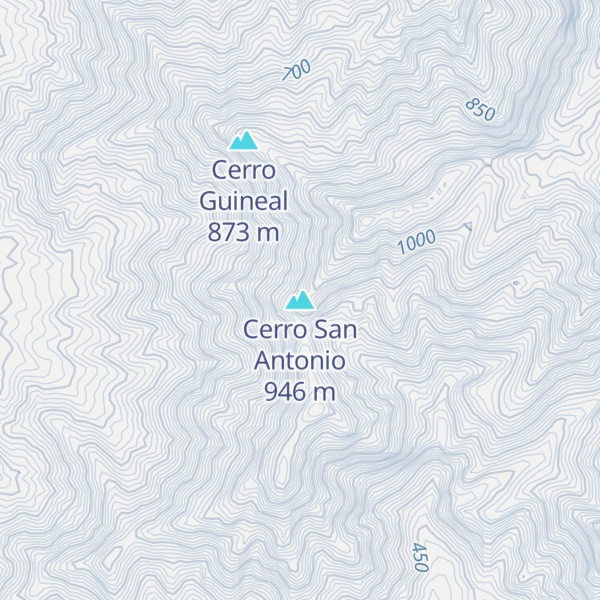 Map of Cerro San Antonio