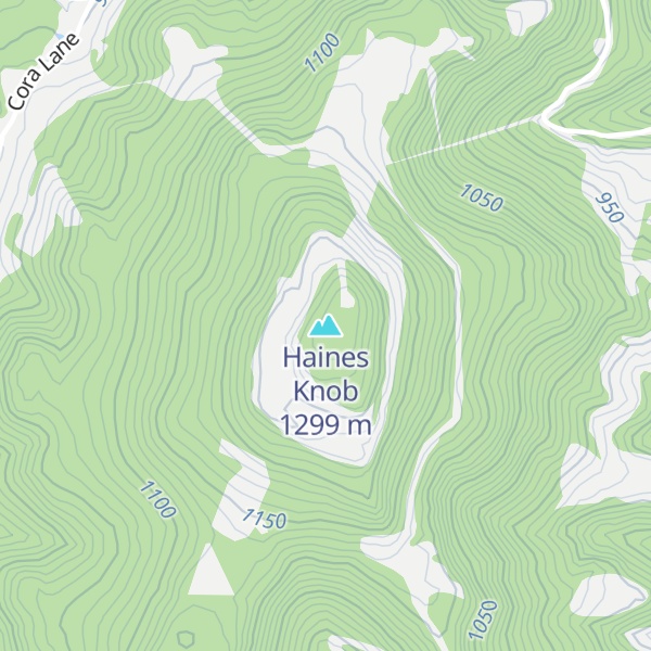 Map of Haines Knob