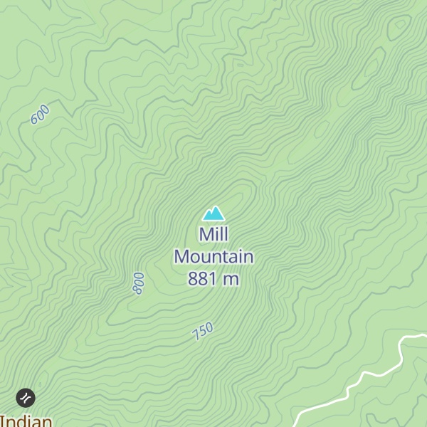 Map of Mill Mountain