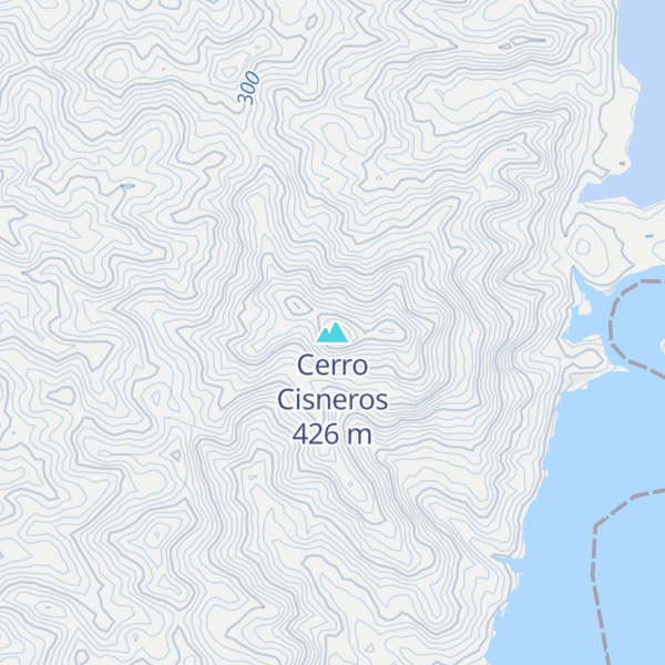 Map of Cerro Cisneros