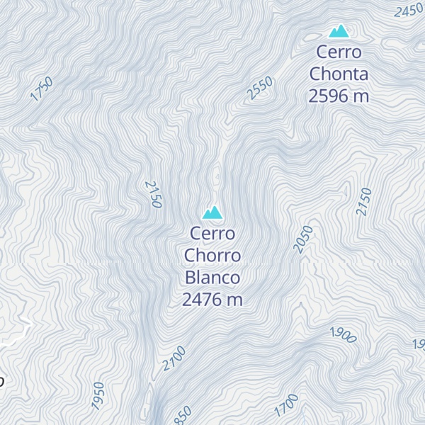 Map of Cerro Chorro Blanco