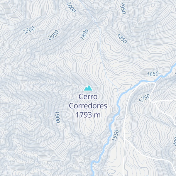 Map of Cerro Corredores