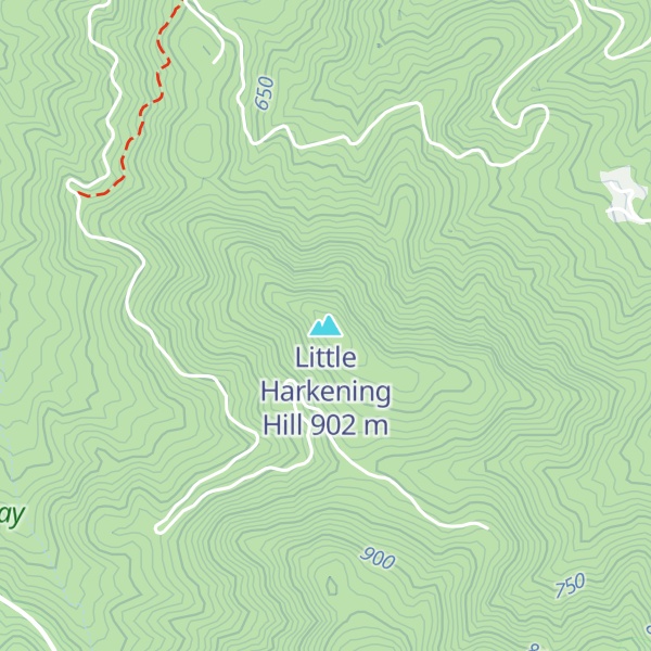 Map of Little Harkening Hill